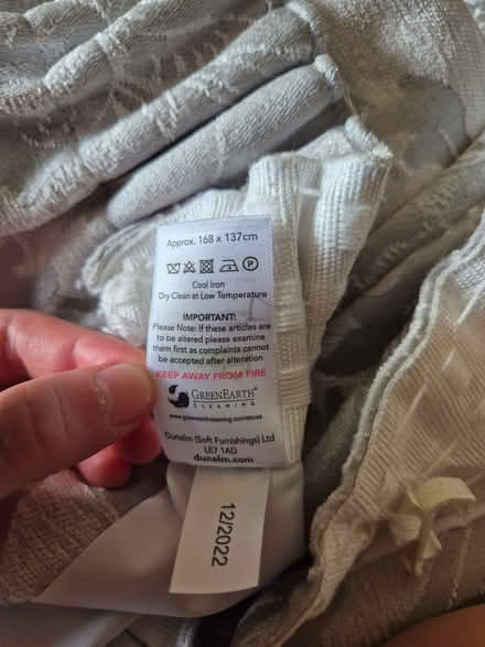 Photo of free Silver Damask Pencil Pleat Curtains (Wirksworth DE4) #3