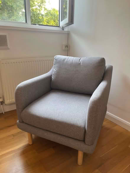 Photo of free John Lewis Grey Sweep Armchair (Bayswater W2) #1