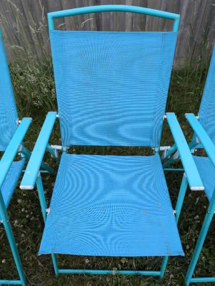 Photo of free Well worn garden table & 4 Chairs (Longworth, OX13) #3