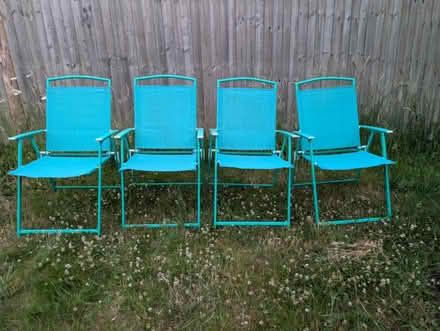 Photo of free Well worn garden table & 4 Chairs (Longworth, OX13) #2