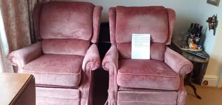 Photo of free Two MATCHING manual recliners (Moseley Rd, Kenilworth) #1
