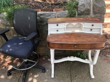 Photo of free Office chair, small writing desk (Mount pleasant) #1