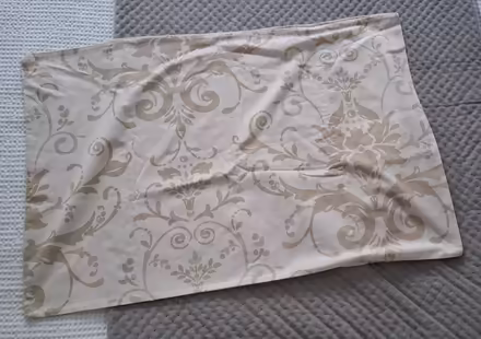 Photo of free 1 x pillow case (beige, damask print) (Boughton Monchelsea ME17) #1