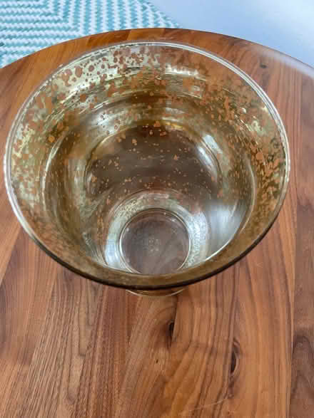 Photo of free Glass and gold colour hurricane lamp style candle holder (Thames Ditton KT8) #2