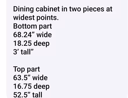 Photo of free Dining Cabinet (Near Burnaby Mountain) #1