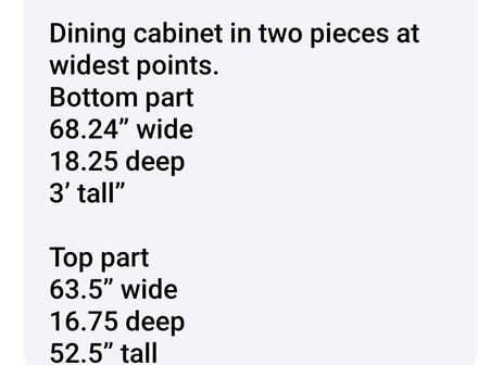 Photo of free Dining Cabinet (Near Burnaby Mountain) #1