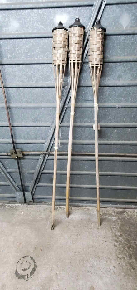 Photo of free Three bamboo patio oil burners (Battledown GL52) #2