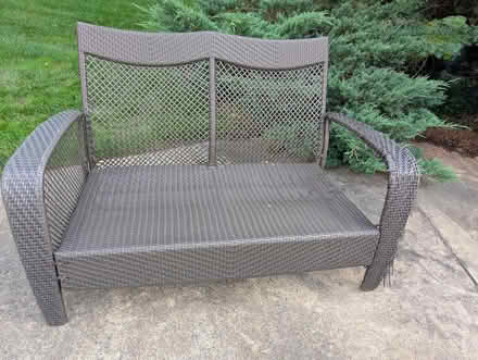 Photo of free Outdoor wicker love seat (Vienna Hunter Mill) #1