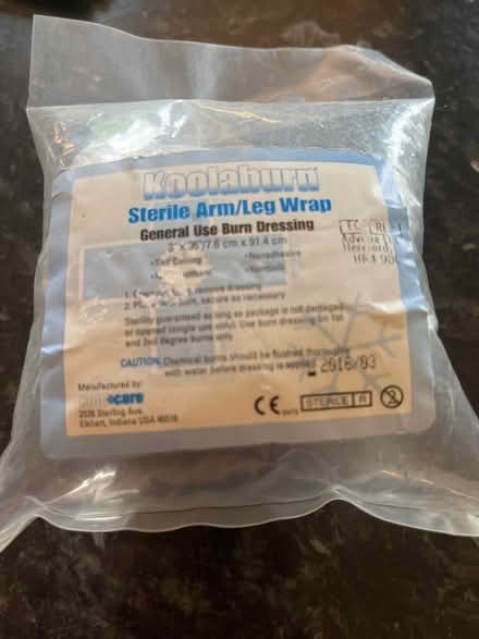 Photo of free Sterile arm/ leg wrap excellent burn dressing (Widcombe) #1