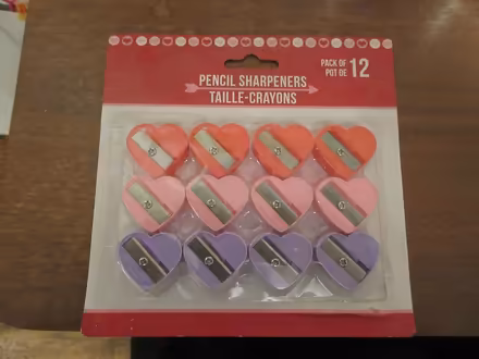 Photo of free 12 heart-shaped pencil sharpeners (North Cambridge) #1