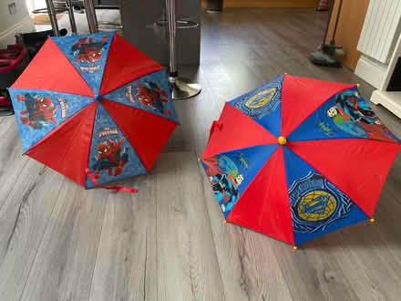 Photo of free Superman and Spiderman umbrellas (Mill Hill NW7) #1