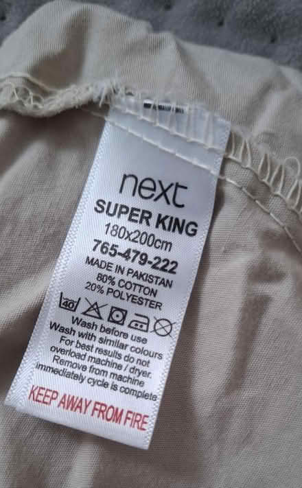 Photo of free Super king size fitted sheet (Boughton Monchelsea ME17) #3