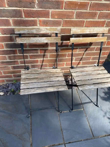 Photo of free 2 garden cafe style chairs (Central Chichester) #1