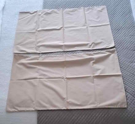 Photo of free 2 x matching pillow cases (beige / fawn) (Boughton Monchelsea ME17) #1