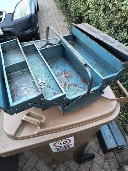 Photo of free Old metal cantilever toolbox (Allestree DE22) #2