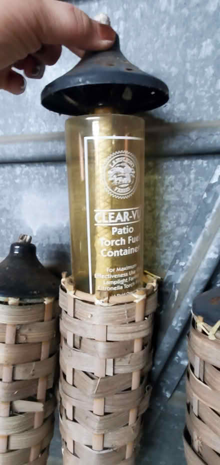 Photo of free Three bamboo patio oil burners (Battledown GL52) #3