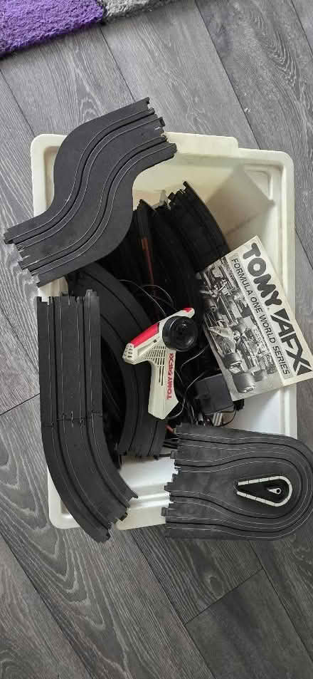 Photo of free Box of Tomy Slot-Car racing track & accessories (Woodford IG8) #2