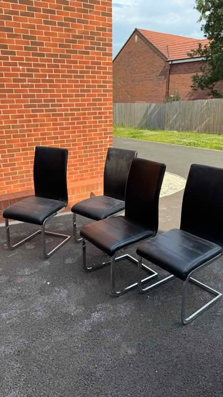 Photo of free 4 black chairs (Sy2) #1