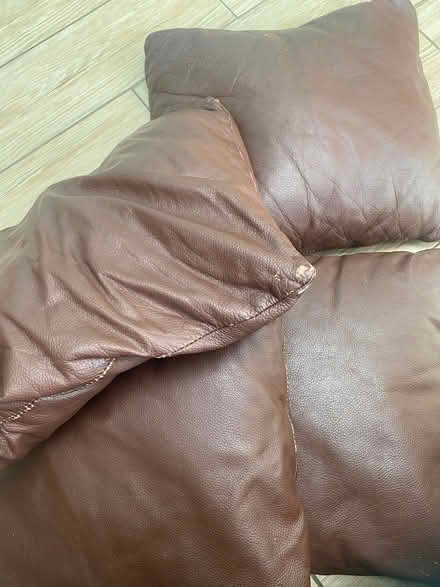 Photo of free 4 leather cushions (Coulsdon) #3