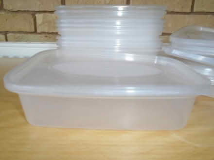 Photo of free Bundle of 10 takeaway plastic containers (Orton Waterville) #1