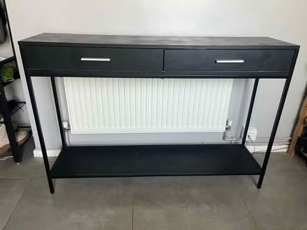 Photo of free Black wooden Console (Brantham CO11) #1