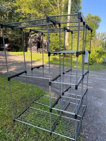 Photo of free Two Clothing Racks With Shelves (Saugerties) #2