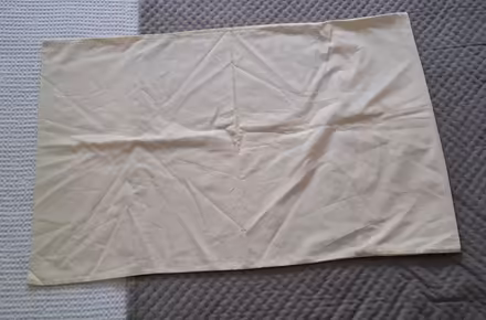 Photo of free 1 x pillow case (pale yellow) (Boughton Monchelsea ME17) #1