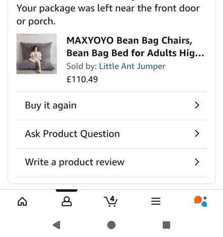 Photo of free Large bean bag (Blisworth) #4
