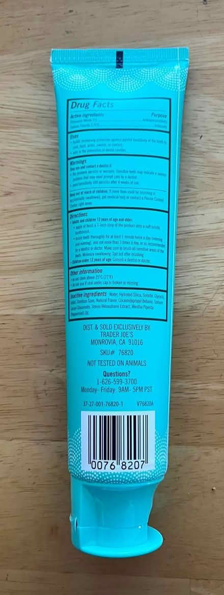 Photo of free Trader Joe's toothpaste (Pt Richmond) #1