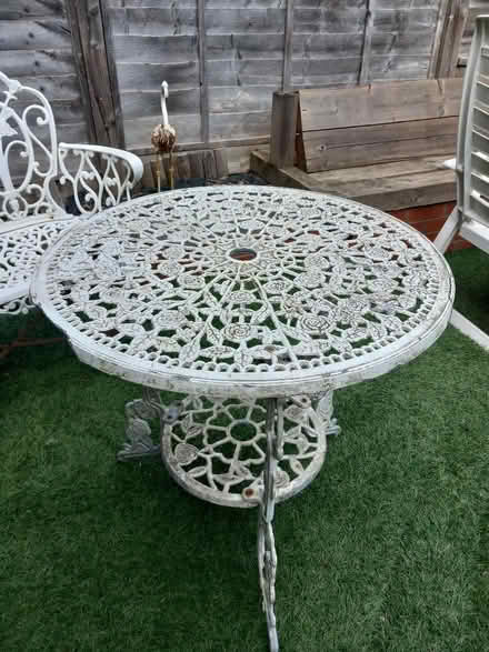 Photo of free Metal Garden table (Oxlease AL10) #1