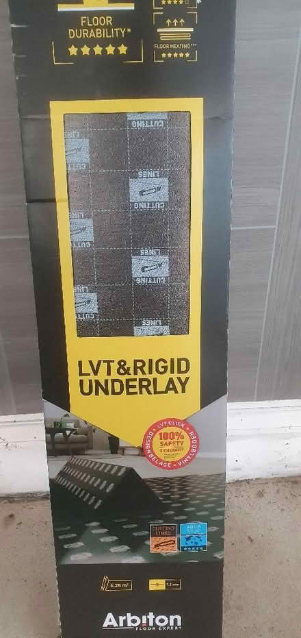 Photo of free Flooring Underlay 6.25 sq metres 1mm thick. (Pangbourne RG8) #1
