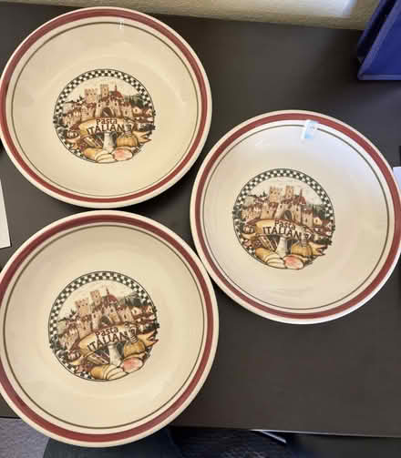 Photo of free Set of 3 pasta bowls, made in Italy (Sunnyvale near Fremont H.S.) #1