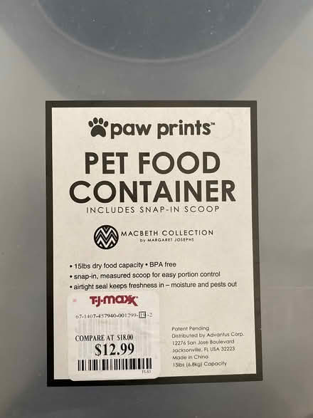 Photo of free Pet food container with scoop (Bascom/Union Campbell) #1