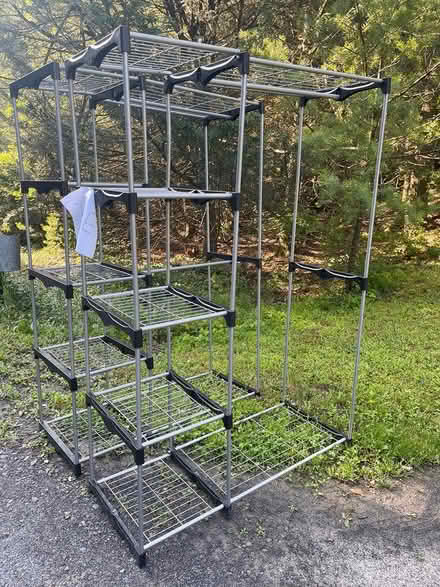 Photo of free Two Clothing Racks With Shelves (Saugerties) #1