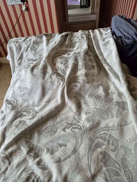 Photo of free Silver Damask Pencil Pleat Curtains (Wirksworth DE4) #2