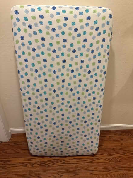 Photo of free Crib mattress with sheet (Los Altos, CA) #1