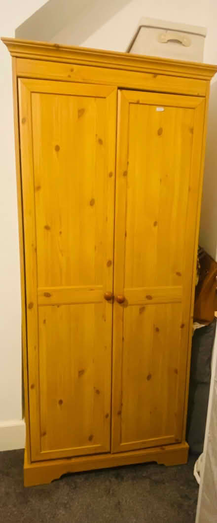 Photo of free Solid Pine Wardrobe – Good Condition (Greaves LA1) #2