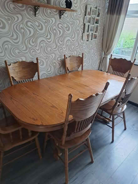 Photo of free Solid wood dining table 6 chairs (S137TR) #2