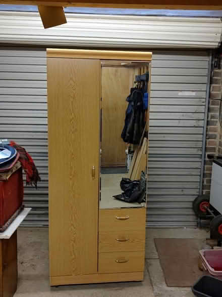 Photo of free Light wood effect wardrobe (Sidley TN40) #2