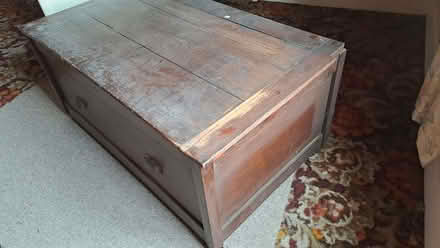 Photo of free Wooden storage chest (Gorse Hill M32) #1