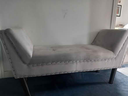 Photo of free Grey chaise, mirror, pillows, books (Greystones) #1