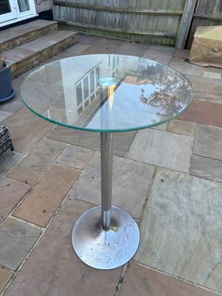 Photo of free Glass & chrome bar table (Orpington) #2