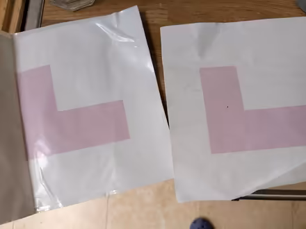 Photo of free Learner driver L plates window stickers (Clayfield Copse RG4) #1