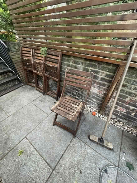Photo of free Wooden Garden Chairs (Canonbury N1) #2