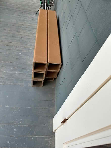 Photo of free Four fence post wraps (Cambridgeport) #1