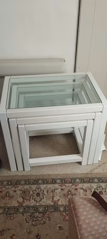 Photo of free Comfy wing armchair + coffee tables (D15) #2