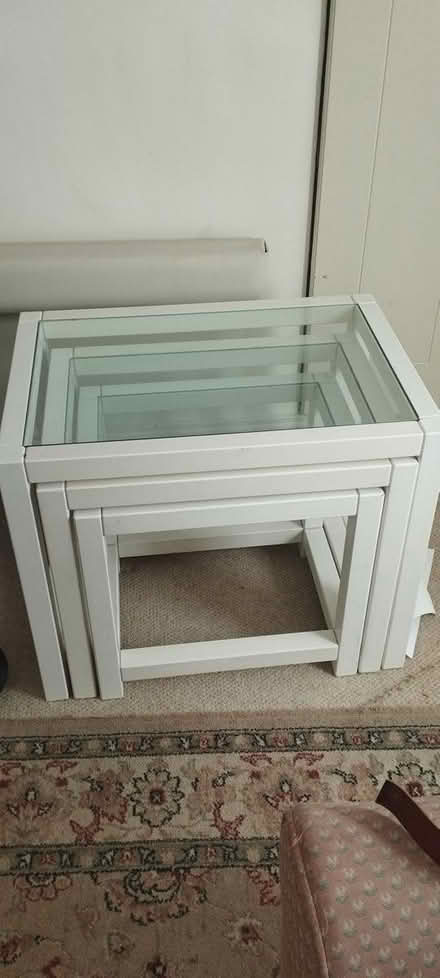 Photo of free Comfy wing armchair + coffee tables (D15) #2