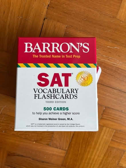Photo of free SAT vocabulary flash cards (Vanda Road) #1