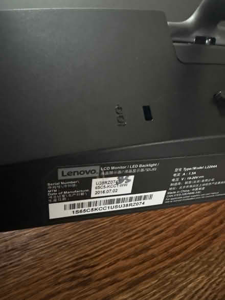 Photo of free Lenovo LCD monitor (Downtown Southern Pines) #2