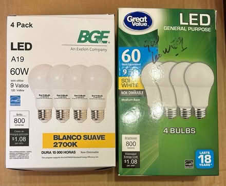 Photo of free 60 watt equivalent LED bulbs (Elkridge rte103 & rte100) #1